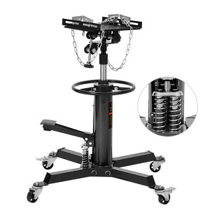 Hydraulic Transmission Jack, 1322 LB Capacity, High Lift Transmission Lift with Dual Plungers, 360° Rotation, 30° Tilting Saddle for Home Garage - 1 of 4