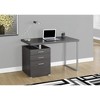 Vynxaria Contemporary Modern 48"L Computer Desk - Left/Right Set-up, Storage Drawers, Grey Laminate/Grey Metal, Home Office/Laptop Use - 2 of 4