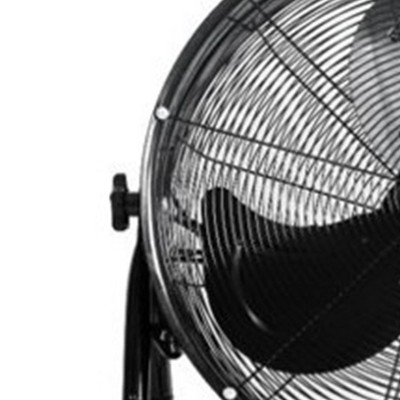 Lifesmart 24-Inch Black Metal Recirculating Floor Fan with Caster Wheels