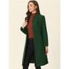 Allegra K Women's Collarless Single-Breasted Outwear Tie Waist Elegant Winter Coats - 4 of 4