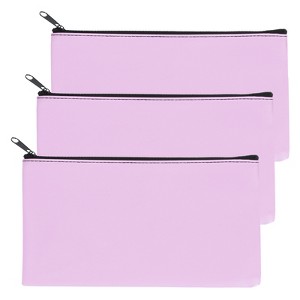 Unique Bargains Oxford Fabric Zippered Water Resistant Tear Resistant Bank Deposit Bag 3 Pcs - 1 of 4