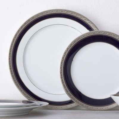 Cobalt Platinum Porcelain 5-Piece Formal Place Setting