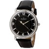 Peugeot Men's 38mm Black Dial Retro Design Calf Skin Leather Strap watch - 3 of 4