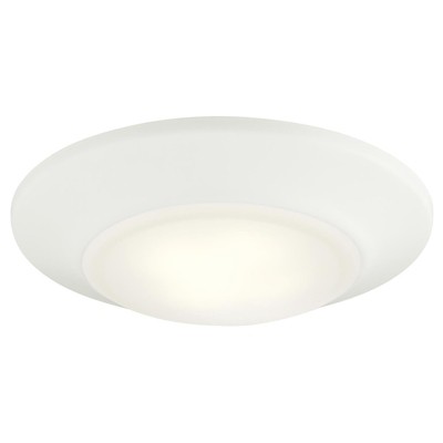 Sleek 6'' White Steel LED Canless Recessed Downlight Kit