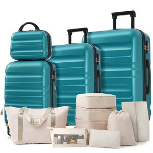 Sapphtopaz 20"24"28" Hardshell ABS Luggage Set, Lightweight ABS Dual Spinner Suitcase with TSA Lock,Airline-Approved Checked Travel Suitcases - 1 of 4