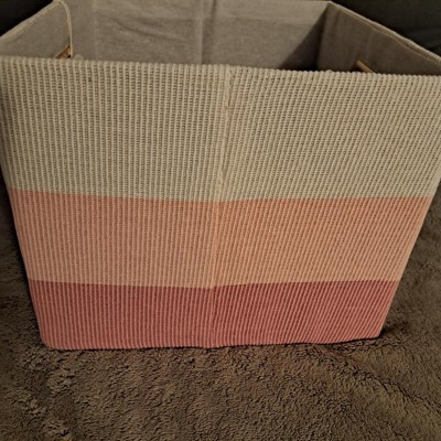 Blush Pink Y-Weave Storage Basket, Extra Small