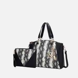 MKF Collection Addison Snake Embossed Women’s Tote Bag with matching Wristlet Pouch by Mia K - 1 of 3