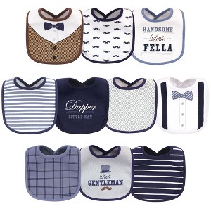 Little Treasure Baby Boy Cotton Bibs 10pk, Handsome Fella, One Size - 1 of 1