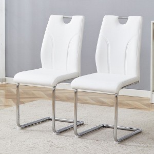 NicBex PU Leather Dining Chairs with Metal Legs,Armless Chairs for Kitchen,Living Room - 1 of 4