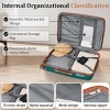 FURNIinspire Bag and Luggage Sets 4 Piece Expandable Lightweight Rolling Suitcase Set Stylish Travel Luggage with Wheels, Green, 12.6"*18.5"*29.5" - 4 of 4