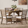 Whisen 5-Piece Retro Rustic Functional Dining Set with 1 Extendable Table and 4 Upholstered Chairs - 4 of 4
