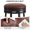 Jojoka Swivel Bar Stools,24" Counter Height Bar Stools with Footrest,Pu Leather Backless for Dining Room - 4 of 4
