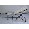 Comfy Chair, Oversized Faux Fur Foldable Lounge Chair for Adults, X-Large Saucer Chair with Sturdy Metal Frame - 3 of 4