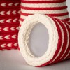 24.5"H  18.5"H & 12.5"H Sullivans Christmas Red White Tabletop Cone Tree Set of 3  Red-White - 4 of 4