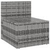 vidaXL Patio Middle Sofas with Cushions 2 pcs Gray Poly Rattan - 4 of 4