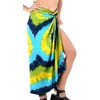 LA LEELA Women's Bikini Skirt Sarong Swimsuit Cover up Summer Wraps Swimwear Beach Wrap Skirts for Women One Size Multicolored, Tie Dye Design - 2 of 4