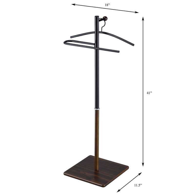 Kumo Freestanding Metal Organizer with Removable Hanger Trouser Bar Valet Stand - Proman Products, 5 of 6