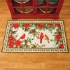 Collections Etc Holiday Cardinals Skid-Resistant Festive Accent Rug Medium Red - image 2 of 3