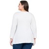 Plus Poised Long Sleeve Swing Tunic Top - 24seven Comfort Apparel™ - 3 of 4