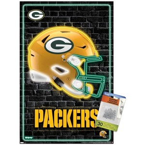 Trends International NFL Green Bay Packers - Neon Helmet 23 Unframed Wall Poster Prints - 1 of 4