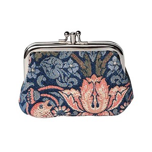 Signare USA William Morris Strawberry Thief Blue Frame Purse for Coins - 1 of 4