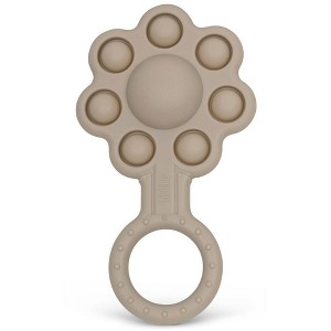 Silicone Baby Pop-it Flower Rattle - Engage Your Baby's Senses with Vibrant Colors and Popping Delight with Sensory Teething Fun (MultiColor) - 1 of 4