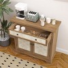 SEVOBAL Farmhouse Sideboard Buffet Cabinet with Storage Accent Storage Cabinet with 3 Doors Vintage Accent Cabinet with Carved Floral Panels Entryway - 4 of 4
