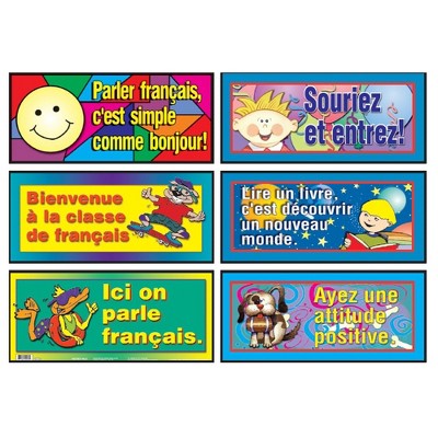 Poster Pals French Language Variety Teaching Posters, 6 Poster Set