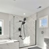 Cobbe Shower Shower System with 7 Settings ABS Dual Shower Head and Bathtub Spout Shower Kit Single Handle Wall Mount Matte Black Shower Set - 2 of 4