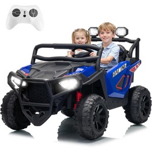 24V 2 Seater Electric UTV Car with Remote Control, 4-Wheeler Suspension, Soft Start, 3 Speeds, Led Lights, Ride on Truck Kids 3-8 Years - 1 of 4