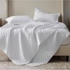 King Size Lightweight Bedspreads with Basket Weave Pattern, Soft White Quilt Coverlet for All Seasons 106x 96 - 4 of 4