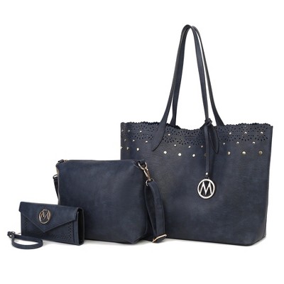 MKF Collection Mariahna 3-Piece Set – Shopper Tote, Crossbody Bag, and Wristlet Wallet Purse by Mia K