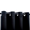 Aghana Digitals 2-Pack Black Polyester Blackout Curtains with Metal Rings, 55.1x88.6" - Light - 4 of 4