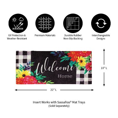 Multicolor Rubber Outdoor Welcome Home Doormat 22" x 10"