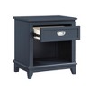 KIGFTSOD Nightstand with Storage Drawer Bottom Shelf Classic Style Bedroom Furniture - 3 of 4