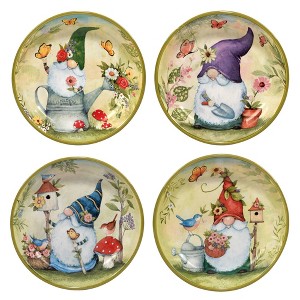 Set of 4 Garden Gnomes Assorted Soup/Pasta Bowls - Certified International - 1 of 4