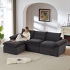 111'' Corduroy Cloud Modular Sectional Sofas with High-Density Sponge Seat and Freely Combinable Design - 4 of 4