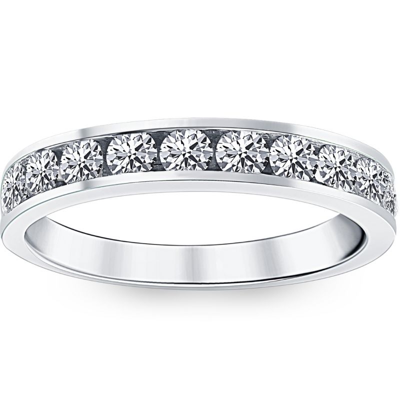 Pompeii3 1ct Diamond Wedding Ring 14K White Gold, 1 of 6