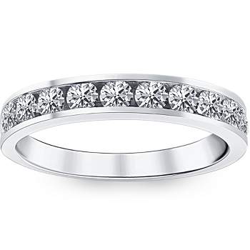 Pompeii3 1ct Diamond Wedding Ring 14K White Gold