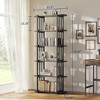 6 Tier Wooden Bookshelf - 71 Inches Industrial Tall Open Bookcase, Metal Frame, Freestanding Wooden Bookshelf, for Bedroom, Living Room, Home Office - 3 of 4