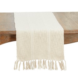 Saro Lifestyle Stitched Line Table Runner - 1 of 3