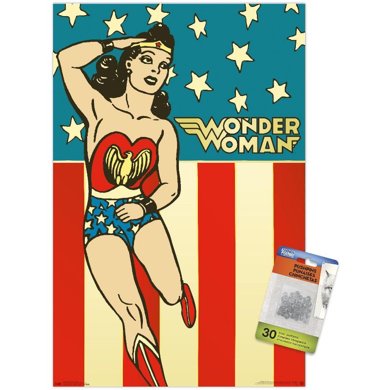 Trends International DC Comics - Wonder Woman - VIntage Unframed Wall Poster Prints, 1 of 7