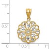 Black Bow Jewelry 14k Yellow Gold and White Rhodium Scalloped Filigree Pendant, 16mm - 4 of 4