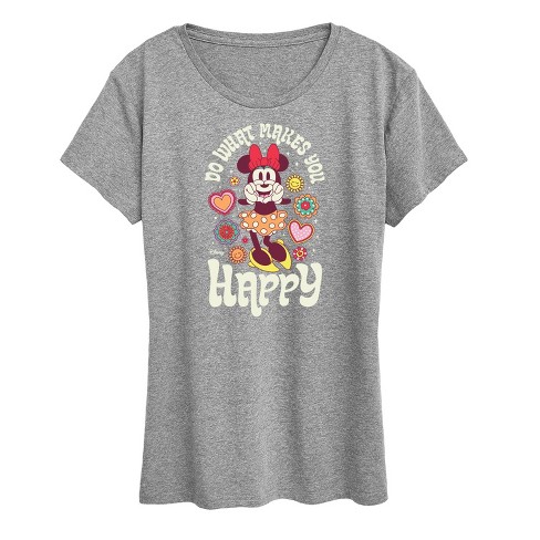 Women's - Disney - Minnie Mouse Do What Mkes You Happy Short Sleeve Graphic T-Shirt - image 1 of 4