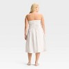 Women's Ruched Poplin Midi Tube Dress - Wild Fable™ - 2 of 3