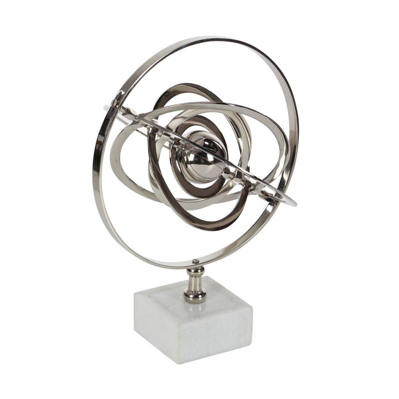 18&#34; x 12&#34; Traditional Silver and Black Armillary Sphere Silver - Olivia &#38; May, 6 of 9