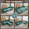 Whisen Convertible Floor Sofa Bed with Fixed-Shape Frame Loveseats Boneless Modular Sectional Chenille Fabric - 2 of 4