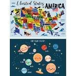 USA Map and Solar System Placement Set of 2 - A & A Story