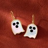 Ross-Simons Mother-Of-Pearl and Black Enamel Ghost Drop Earrings in 18kt Gold Over Sterling - 4 of 4