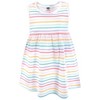 Hudson Baby Girls Cotton Dress and Cardigan Set, Happy Stripe - 4 of 4